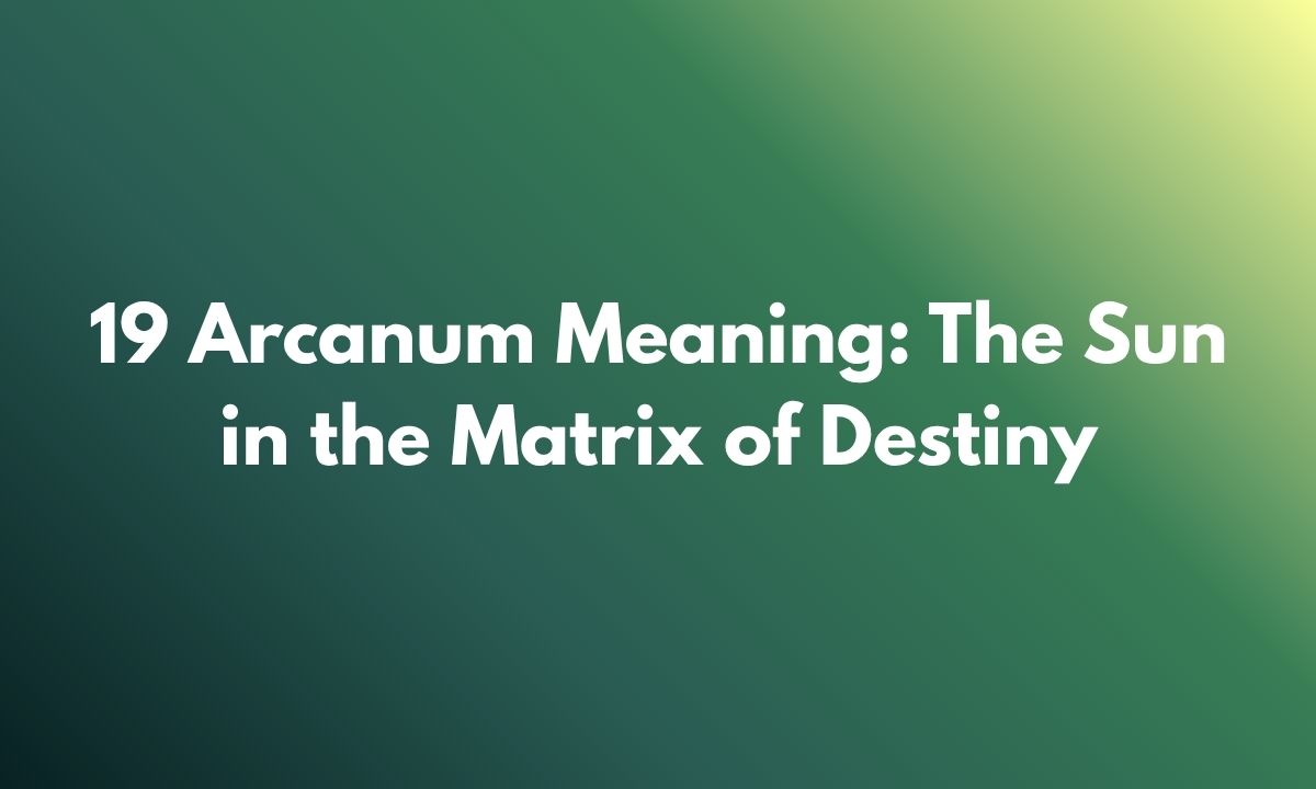 19 Arcanum Meaning: The Sun in the Matrix of Destiny